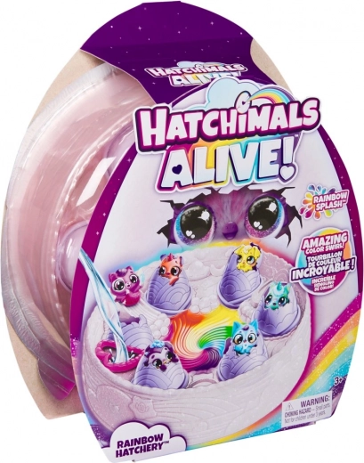 Hatchimals couveuse arc-en-ciel Alive ! – set de jeu avec eau qui change de couleur