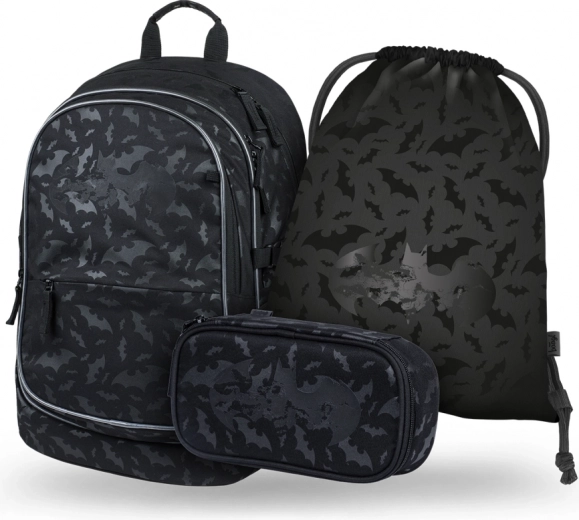 Baagl set core batman noir – sac à dos scolaire, trousse et sac