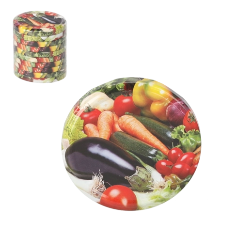 Lot de couvercles de stérilisation 82 mm à motif légumes, 10 pcs