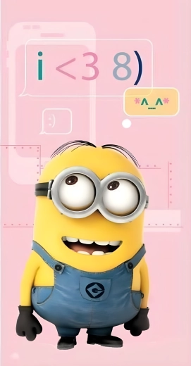 Serviette de bain enfant en coton Minions rose 70 × 140 cm