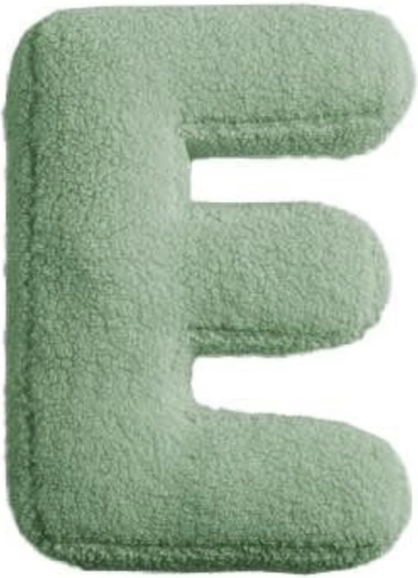 Lettre en peluche Mealini E verte - 1 pièce