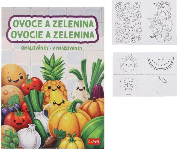 Coloriages fruits et légumes 20 × 27,5 cm