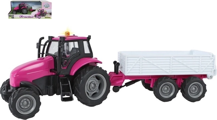Tracteur avec remorque avec effets lumineux et sonores 25 cm