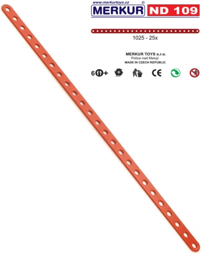 Pièce de rechange Merkur ND109 – bandes métalliques avec 25 trous (25 pcs)