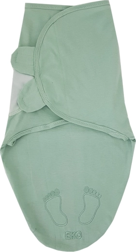Couverture d’emmaillotage en coton EKO Ulitka menthe pour bébés 3–6 kg