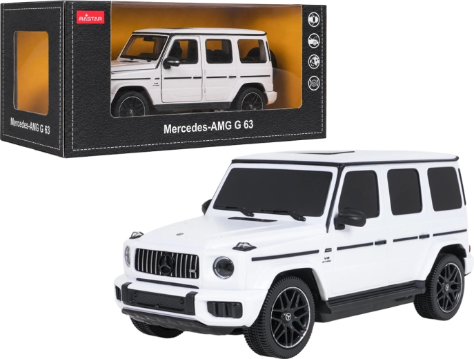Modèle de voiture Mercedes-AMG G63 Rastar 1:24 blanc - 1 pièce