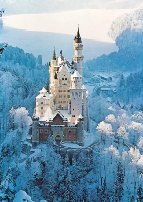 Ravensburger puzzle Château de Neuschwanstein en hiver 1500 pièces