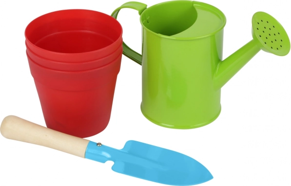 small foot ensemble de jardinage pour enfants avec arrosoir, pelle et pots de fleurs