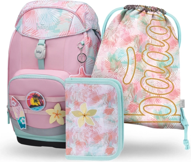 Set scolaire BAAGL Airy Plus Sunset – sac à dos, trousse et sac
