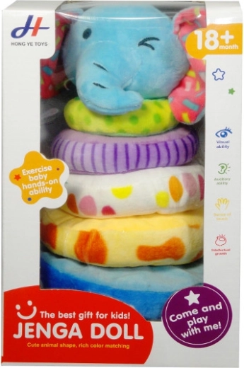 Pyramide empilable en peluche avec petit soleil pour tout-petits