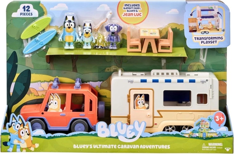 Ensemble Bluey Cruiser avec caravane