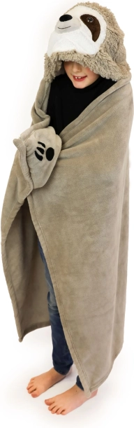 Couverture chaude pour enfants à capuche paresseux Cozy Noxxiez