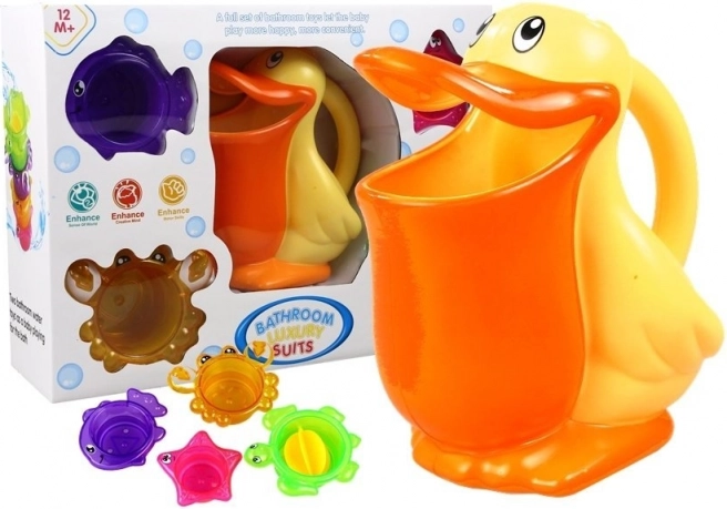 Set de bain pélican avec moules d’animaux