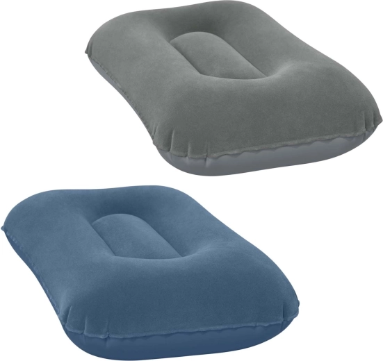Coussin gonflable en velours Bestway 42 × 26 cm – gris
