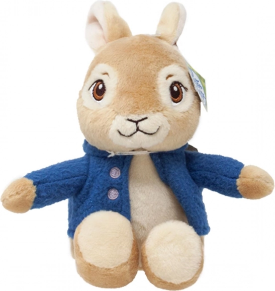 Lapin en peluche Pierre avec veste bleue
