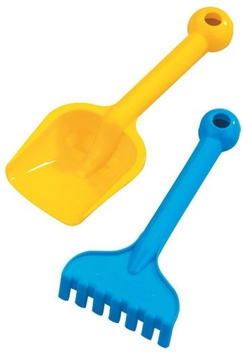 Petit ensemble de pelle et râteau pour le sable
