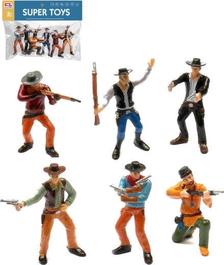 Figurines d’action cowboys Adar avec armes 9 cm (6 figurines)