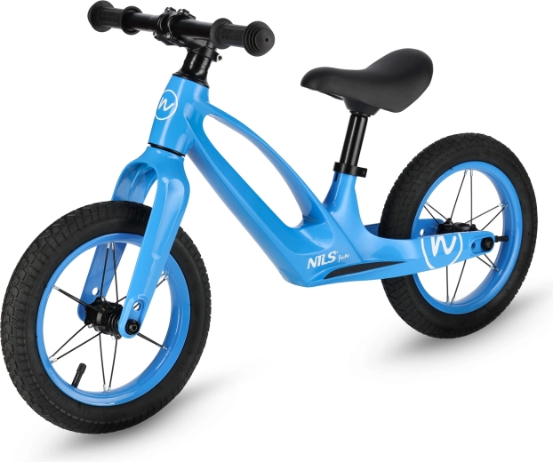 Draisienne pour enfants avec roues LED NILS Fun RB901, pneus 12" gonflables, bleu
