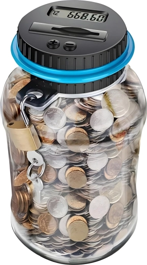 Tirelire numérique Renew Force avec compteur de pièces, 1,8 l