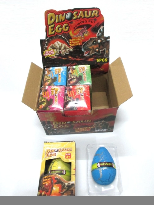 Œuf avec dinosaure grandissant 12 × 8 cm