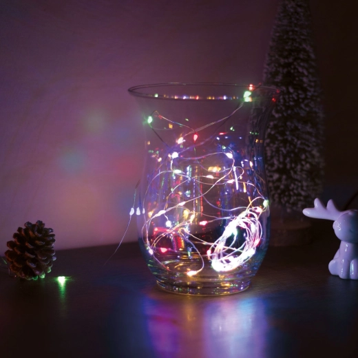 Guirlande lumineuse LED de Noël 5 m, 50 LED, multicolore