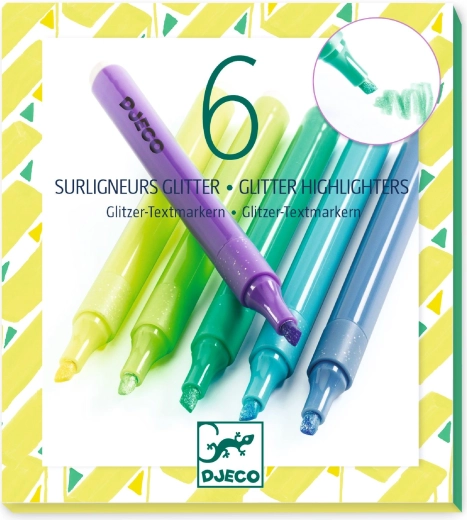 Surligneurs pailletés Djeco Mojito - 6 pièces