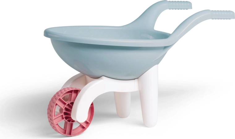 Brouette pour enfant en plastique recyclé, couleurs pastel