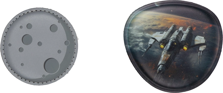 Baagl Baaglies – ensemble d’insignes Espace et Lune (2 pcs)