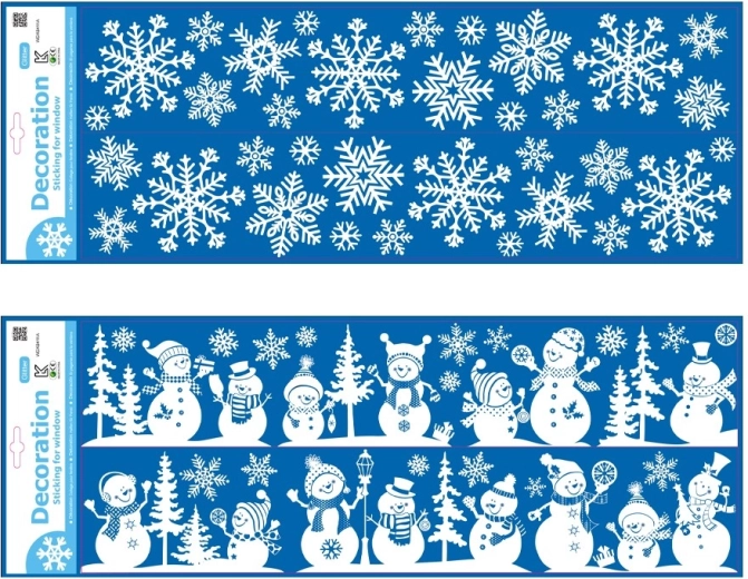 Flocons de neige autocollants de Noël pour fenêtre avec paillettes