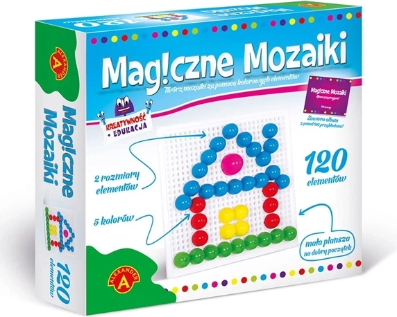Mosaïques magiques – kit créatif et éducatif 120 pièces