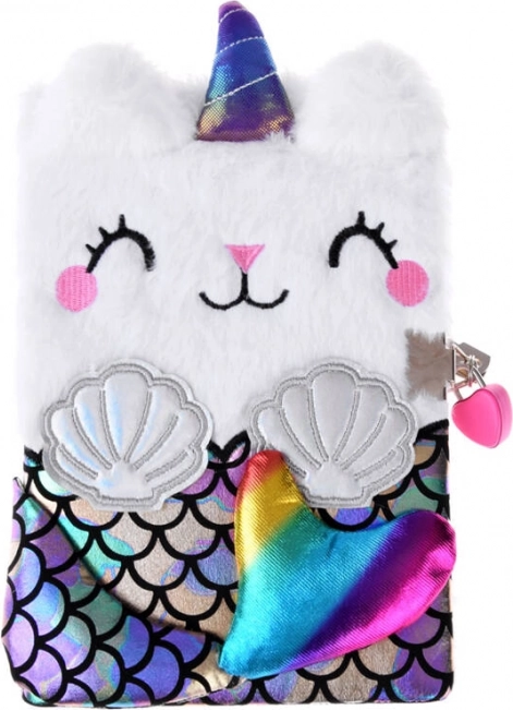 Journal avec clé Chat Licorne Sirène