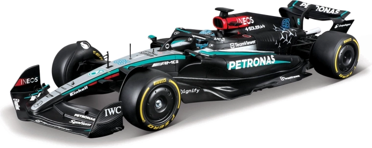 Maquette Bburago de modèle de course F1 Mercedes‑AMG Petronas W15 2024 George Russell 1:24