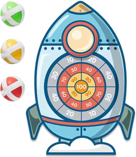 Cible Woopie en forme de fusée spatiale avec scratch