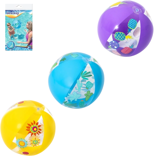 Ballon de plage gonflable BESTWAY 51 cm – couleurs tropicales
