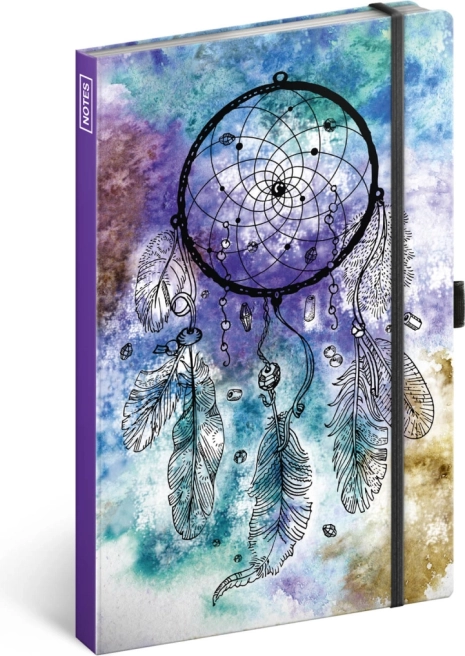 Carnet ligné A5 avec motif attrape-rêves