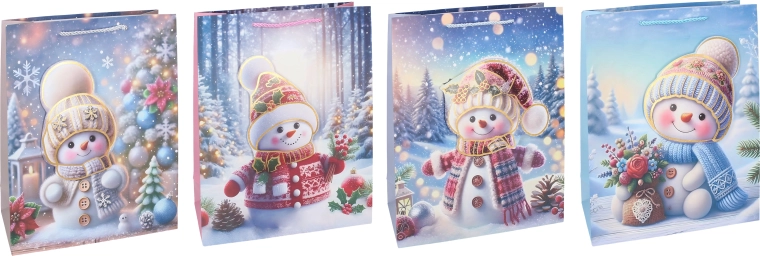 Sac cadeau de Noël L 30 × 41,5 × 12 cm - 1 pièce