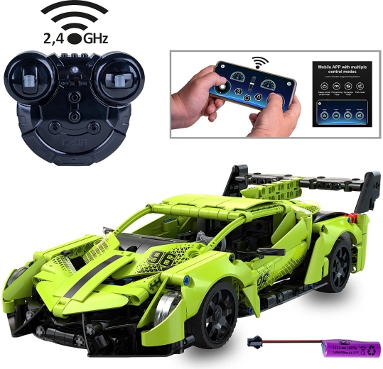 CaDA Phantom Ghost, kit de construction de voiture de sport RC 1:14, vert