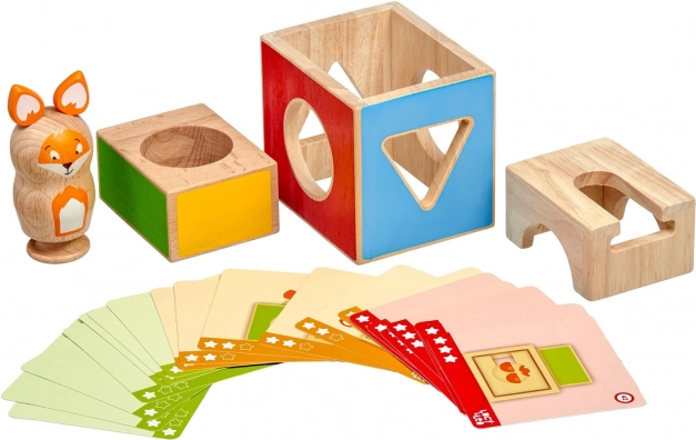 Lucy & Leo Renarde futée – puzzle logique en bois avec cartes de défis