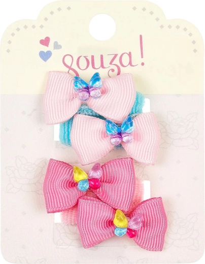 Souza! Élastiques pour cheveux Leonore avec nœud - 4 pièces