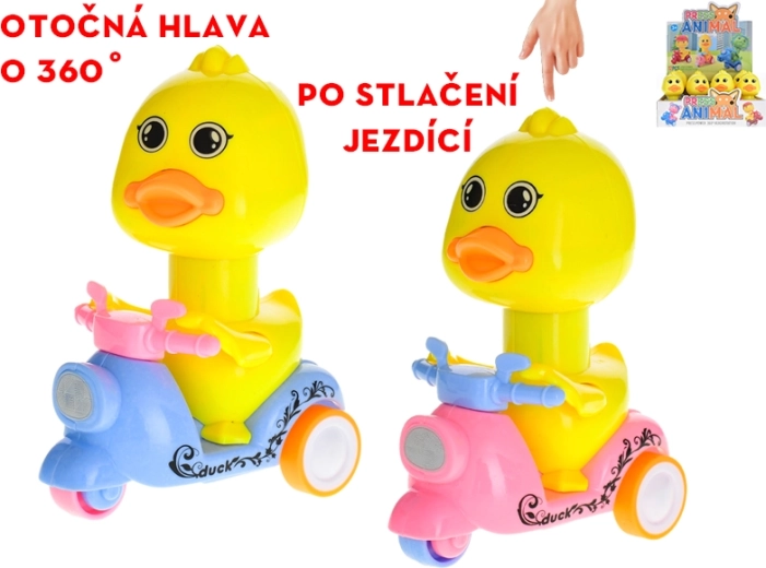 Caneton pour enfants 13 cm – mouvement par pression et tête rotative à 360°