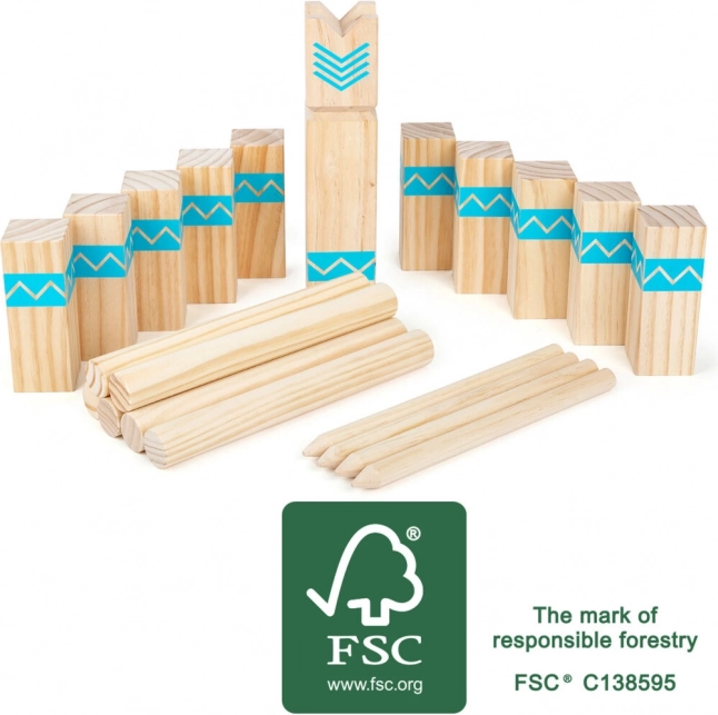 Jeu Viking Kubb en bois