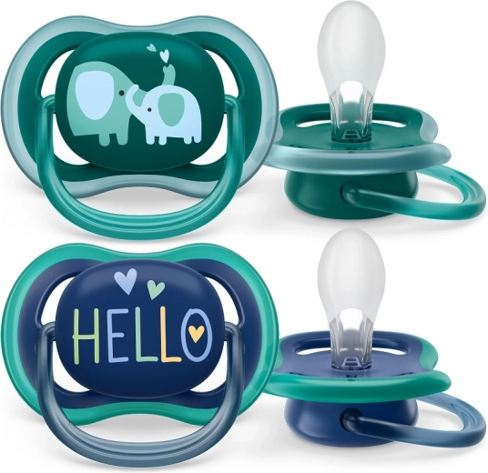 Sucette Philips Avent Ultra Air 18m+ éléphant (2 pcs)
