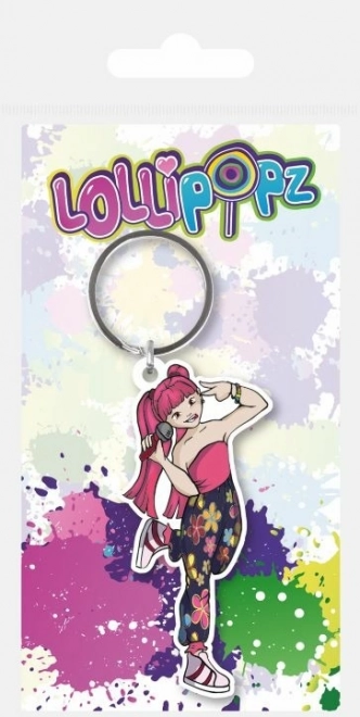 Porte-clés en caoutchouc LOLLIPOPZ rose