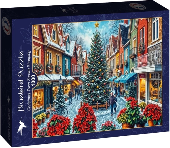 Puzzle Bluebird Achats de Noël sur la place 1000 pièces