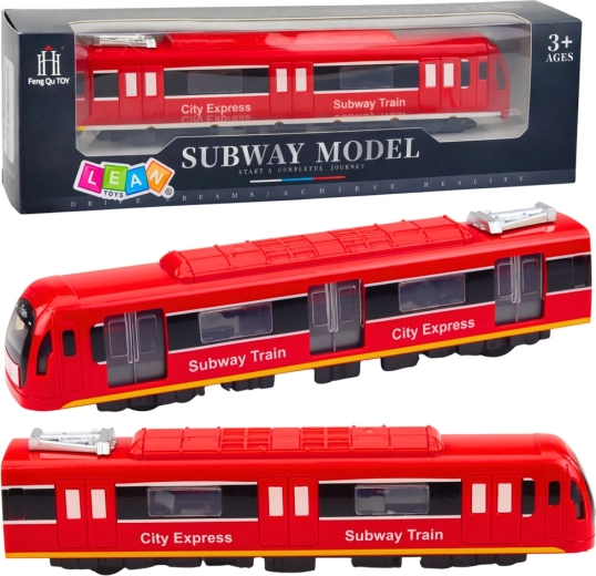 Métro jouet City Express avec lumières et sons, rouge