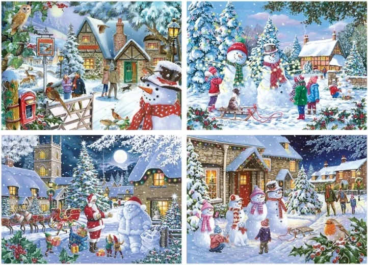 Puzzle Il neige 4 × 500 pièces