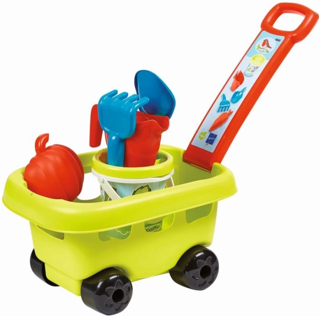 Chariot de jardin pour enfants avec seau et accessoires