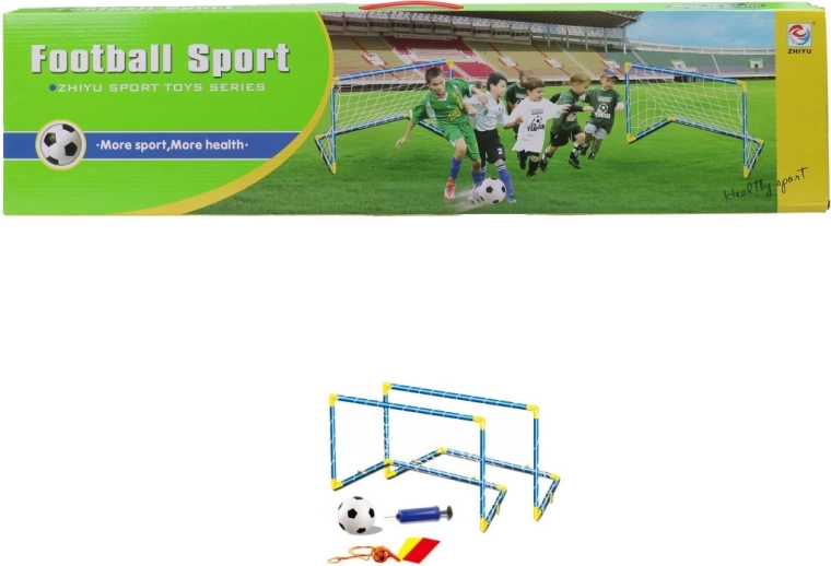 Set de football pour enfants avec deux cages, ballon et pompe