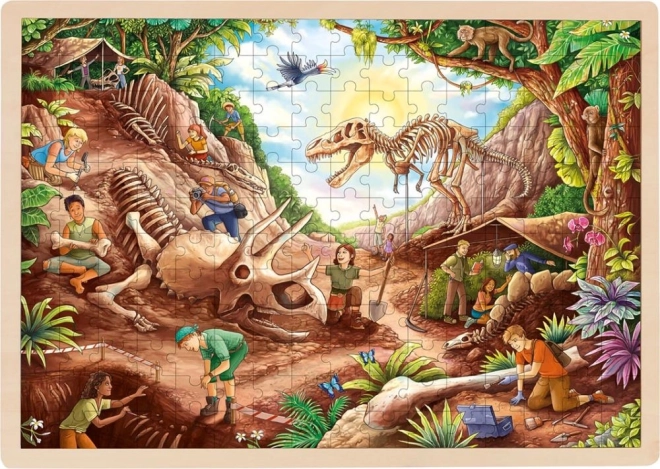 Puzzle en bois fouilles de dinosaures 192 pièces