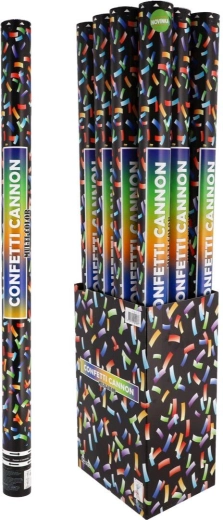 Confettis multicolores à lancer en tube de 78 cm - 1 pièce
